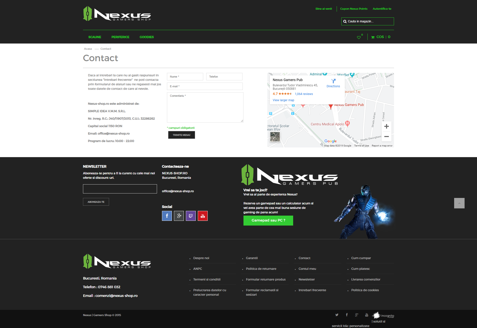 Nexus Shop Contact