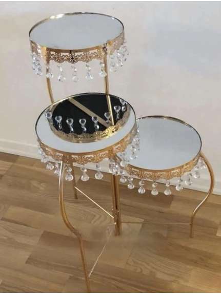 Măsuță 3 Etaje Candy CS013 Auriu