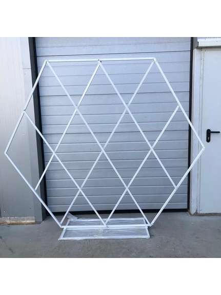 Arcadă Albă Diamant 25120 – Cadru Geometric Elegant