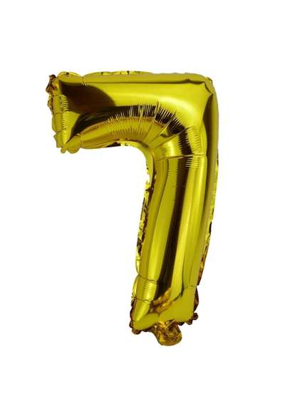 Balon Folie Cifră 7 – Auriu, 41 cm