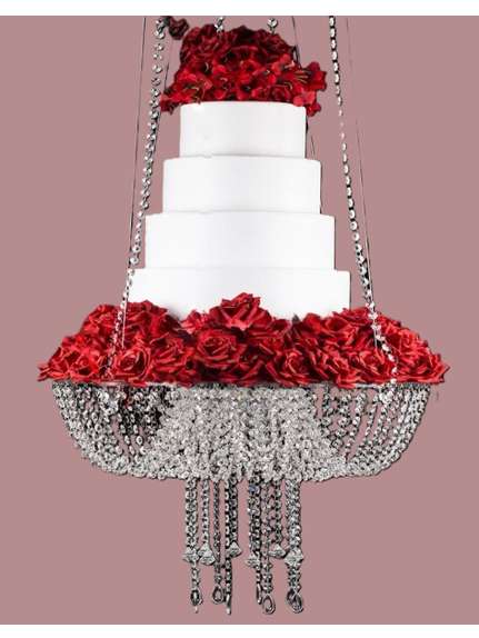 Candelabru Prezentare Tort Suspendabil cu Cristale CS049