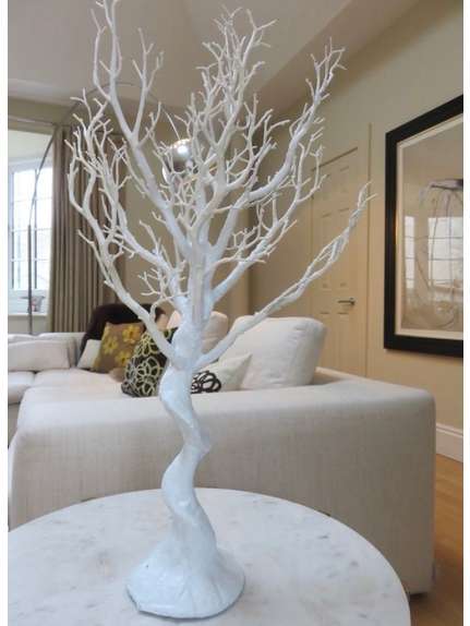 Copacel manzanita decorativ alb H 1,20 m