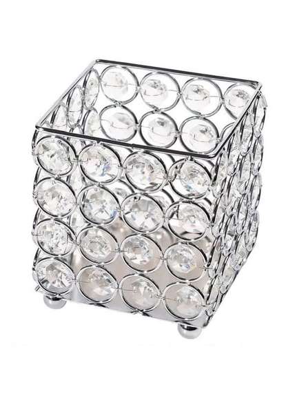Cub Cristal Argintiu Mediu – 13 cm, Cod 1827