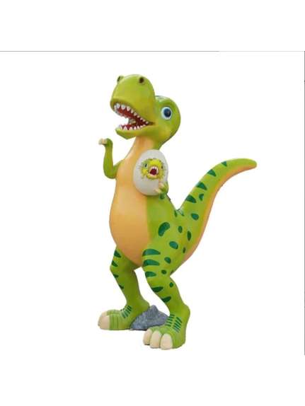 Figurina Dinozaur Verde cu Ou