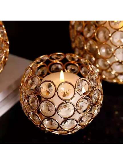 Glob Cristal Auriu – 10 cm