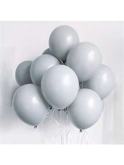 Set 100 Baloane Pastel 10 Inch (26 cm) – Gri