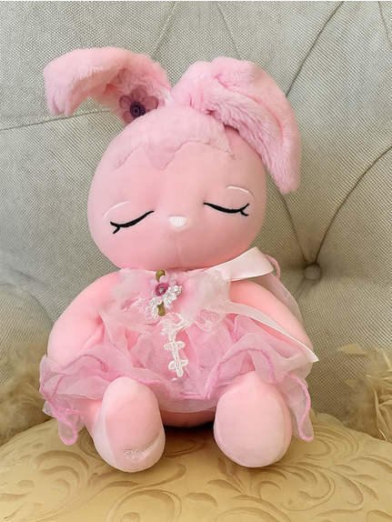 Iepuras Somnoros din Plus – Roz cu Fusta Roz(nu include cutie)