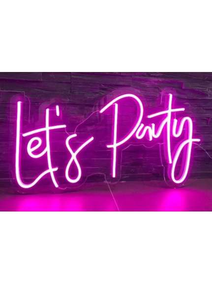 Lampa cu LITERE LUMINOASE LED „LET’S PARTY” – Roz