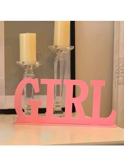 Litere BOTEZ "GIRL" – Roz – Cod MDF24