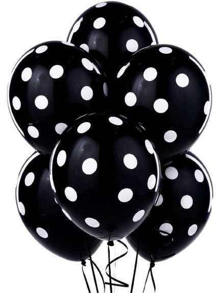 Set 100 Baloane 10 Inch (26 cm) cu Buline – Negru