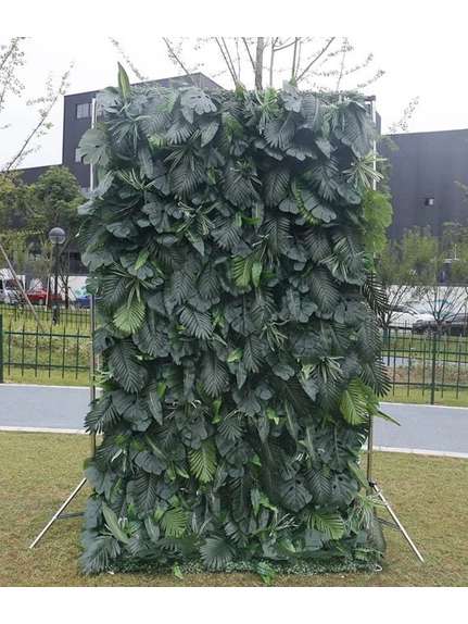 Panou gata facut Greenery cu monstera si palmier 200x100 cm