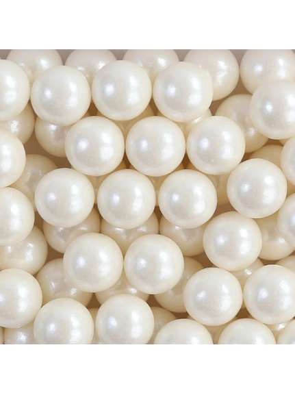 Perle acrilice rotunde fara gaura 6 mm – set 5 000 buc (cod 6289), Alb