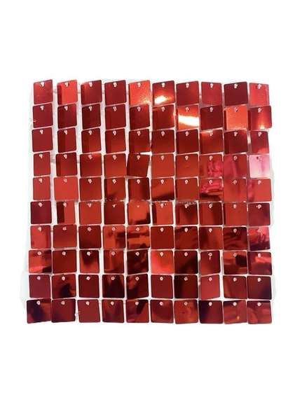 Segment decorativ cu paiete roșii – 30×30 cm (Cod 3030)