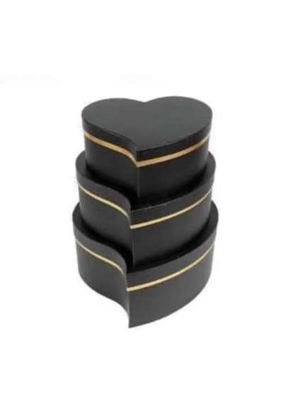 Set 3 Cutii inima – Cod 6904 Negru