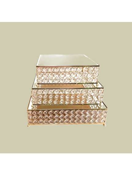 Set 3 Suporturi Prajituri/Tort Candy Bar – Cod CR1834 – Auriu
