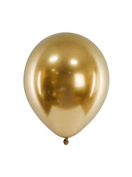 Set 50 Baloane Sidefate Chrome – 30 cm (12 inch) Auriu Sidef