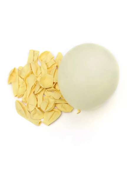 Set 100 Baloane Pastel 12 inch – Galben Crem (26 cm)