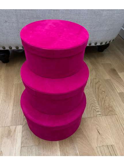 Set 3 cutii catifea – Cod 1822 Ciclam