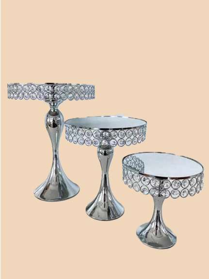 Set 3 Etajere Candy – Cod CR1811 – Argintiu