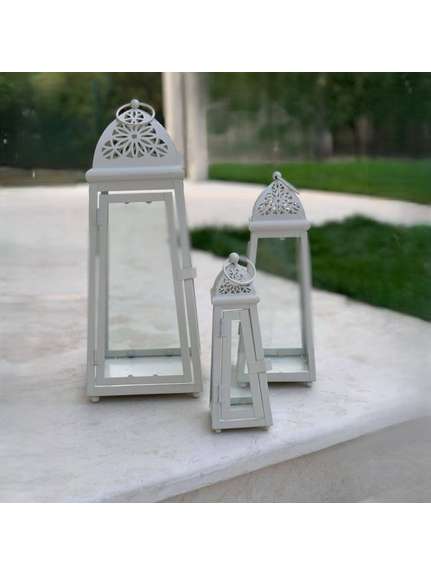 Set 3 Felinare Metalice Albe – Cod 1063