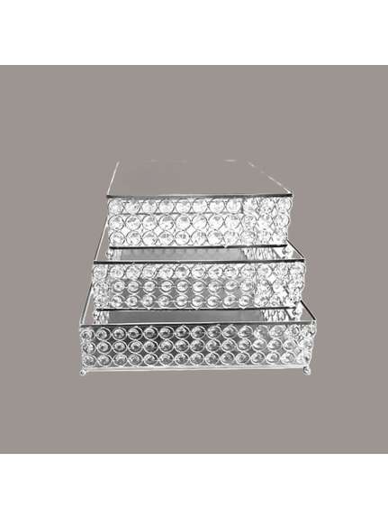 Set 3 Suporturi Prajituri/Tort Candy Bar – Cod CR1834 – Argintiu
