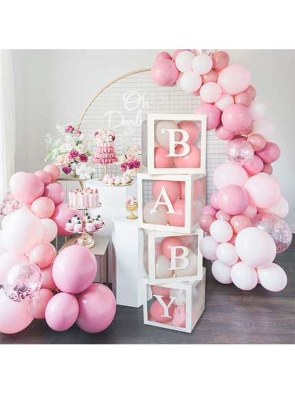 Set 4 Cuburi „BABY” – Alb