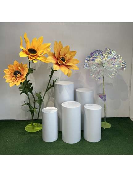 Set 5 Cilindri Albi Metalici