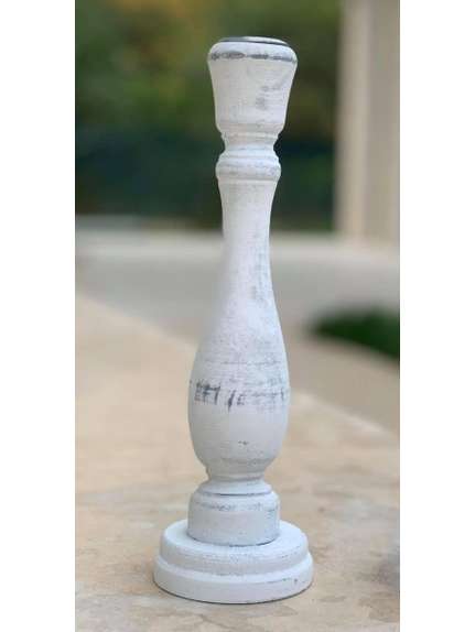 Sfesnic lemn 6309 Alb 28 cm