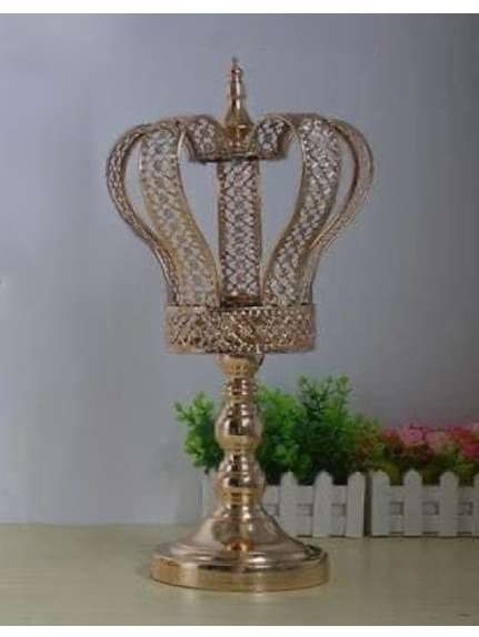 Suport lumanare coroana CS042 Auriu mare 46 cm