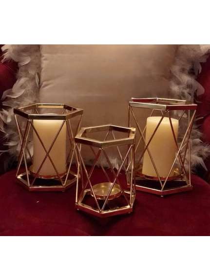 Suport lumanare CS029 Auriu mic 15 cm