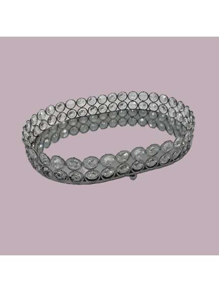 Tava Metal cu Oglinda – Cod 1824 – Mic – Argintiu – 22 cm