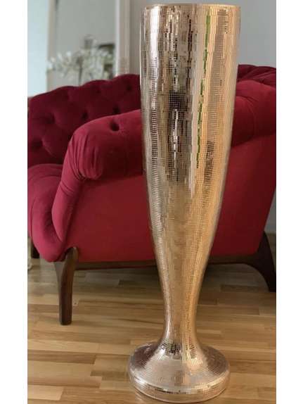 Vază Decorativă din Oglindă S107 – 100 cm, Rose Gold