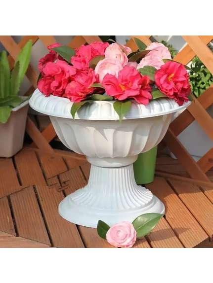 Vază Roma Albă – 25 cm, model 2903