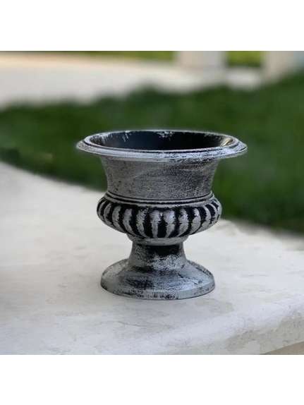 Vază Roma Mică – Cod 6264, Finisaj Argintiu Antichizat