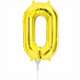 Balon Folie Cifră 0 – Auriu, 41 cm