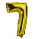 Balon Folie Cifră 7 – Auriu, 41 cm