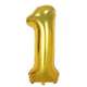 Balon Folie Cifră 1 – Auriu, 100 cm