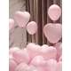 Set 100 Baloane Latex în Formă de Inimă – Roz Baby Pink (10 inch)
