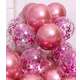 Set 50 Baloane cu Confetti Pink Fucsia – 30 cm
